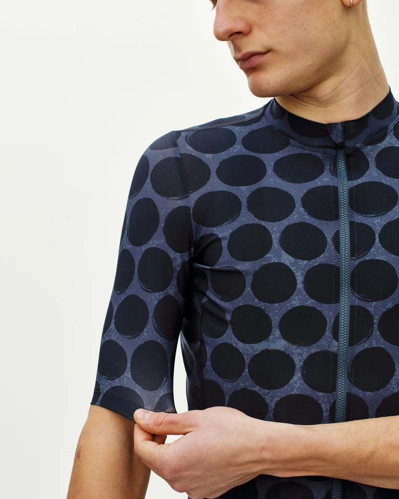 Pas Normal Studios Essential Kurzarm Trikot Herren Punkt Dunkel Navy