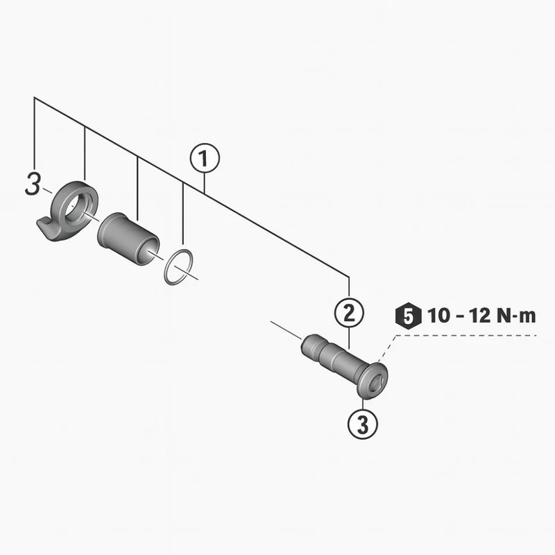 SHIMANO B-Achse-Set für RD-M9250 - Ersatz-B-Achse für Shimano XT Di2 Schaltwerk