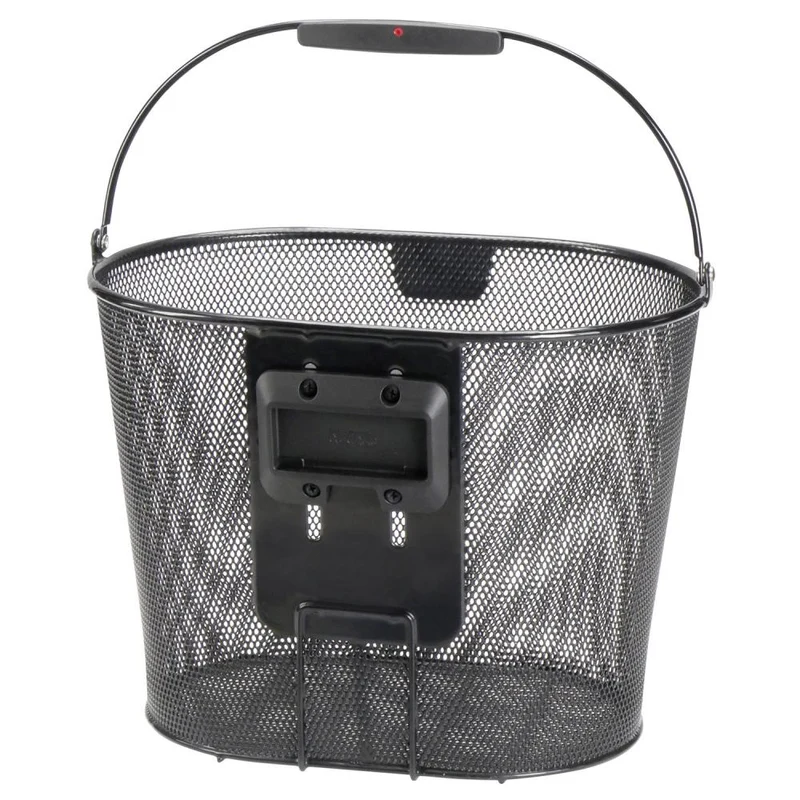 Klickfix Fahrradkorb Oval Plus schwarz ohne Lenkeradapter 25x36x27 cm
