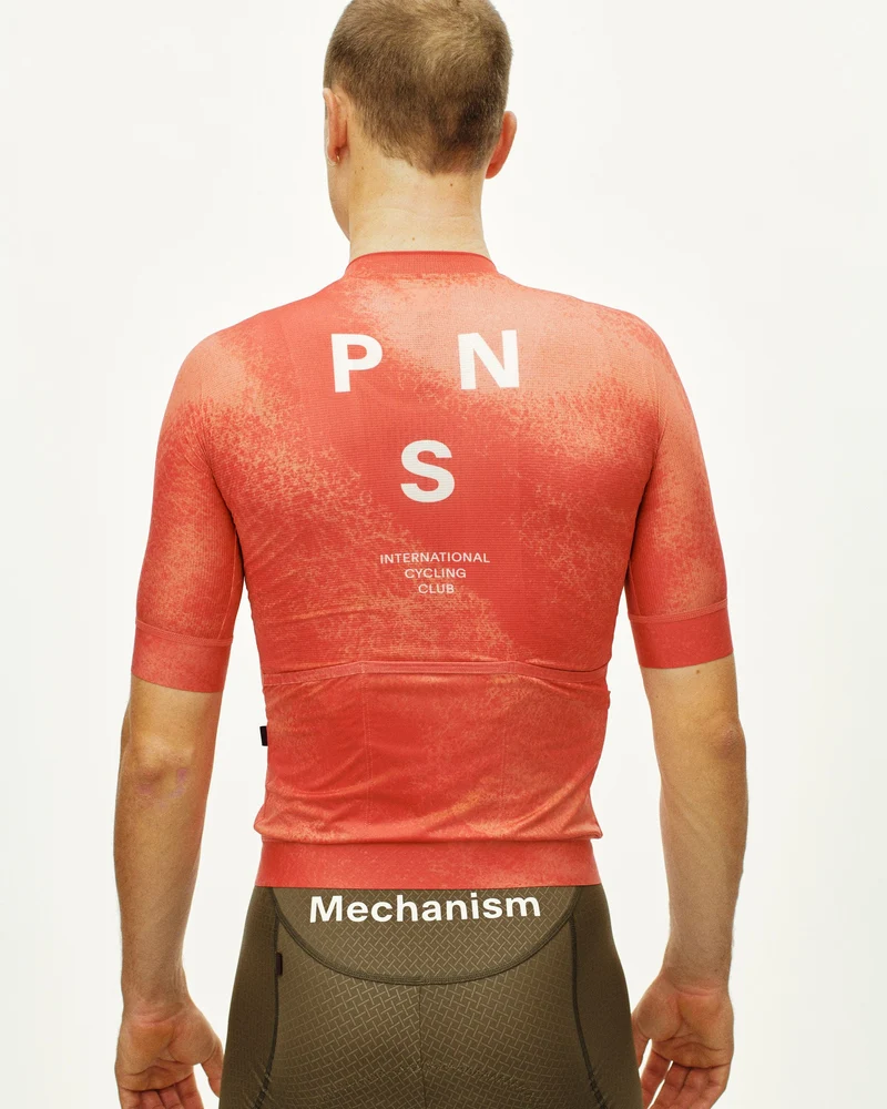 Pas Normal Studios Mechanism Kurzarm Trikot Herren AOP Hibiscus Orange