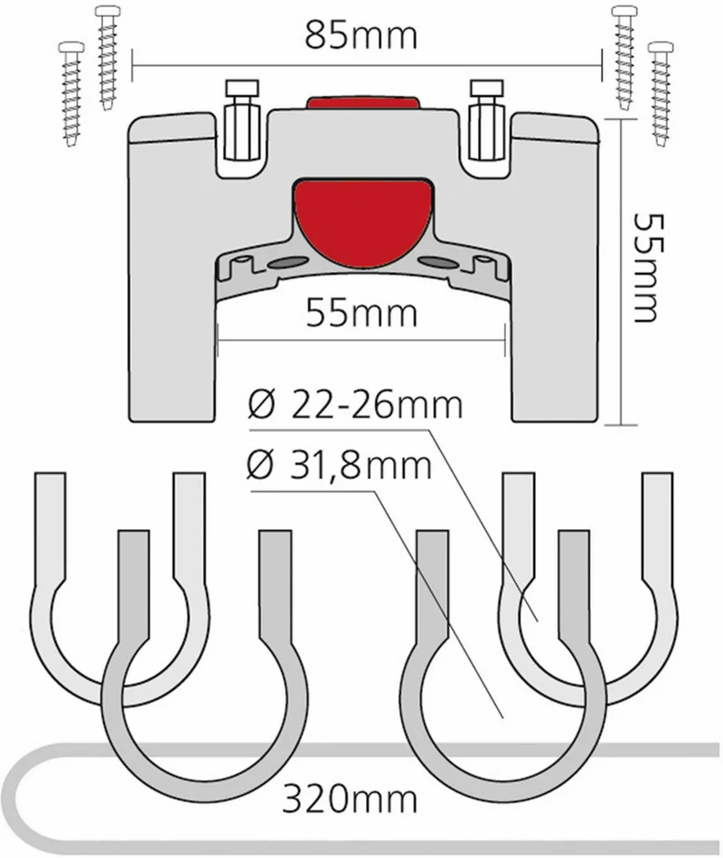 KLICKfix Lenkeradapter Universal schwarz