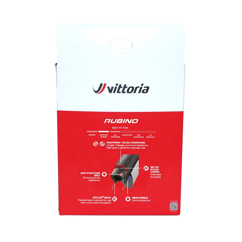 Pack 2 Vittoria Rubino V G2 Faltreifen 2 Schläuche Schwarz