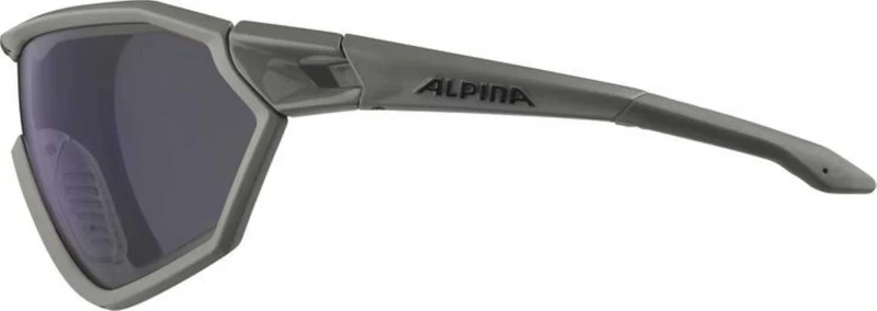 Alpina S-Way V Sportbrille moon-grey matt/varioflexmirror+ blue