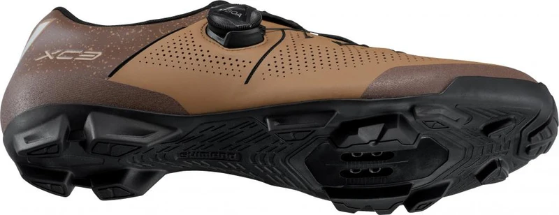 SHIMANO Fahrradschuhe XC302 Herren/Damen MTB SPD Größe 45 Braun - XC-MTB Schuh für Klickpedale