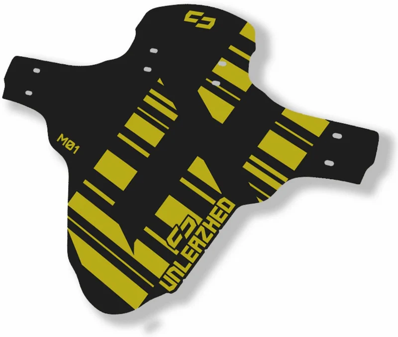 Unleazhed M01 Mudguard Logo Skin unsplash 1 pcs, 4 cable ties olive