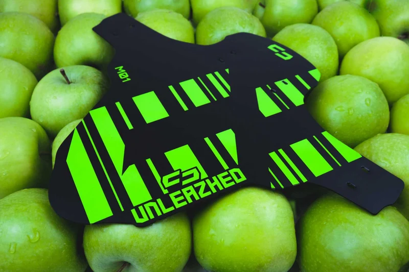 Unleazhed M01 Mudguard Logo Skin unsplash 1 pcs, 4 cable ties green