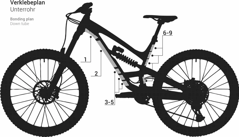 Unleazhed E-Bike Rahmenschutz 1 set clear glossy XXL