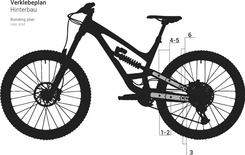 Unleazhed E-Bike Rahmenschutz 1 set clear glossy XXL