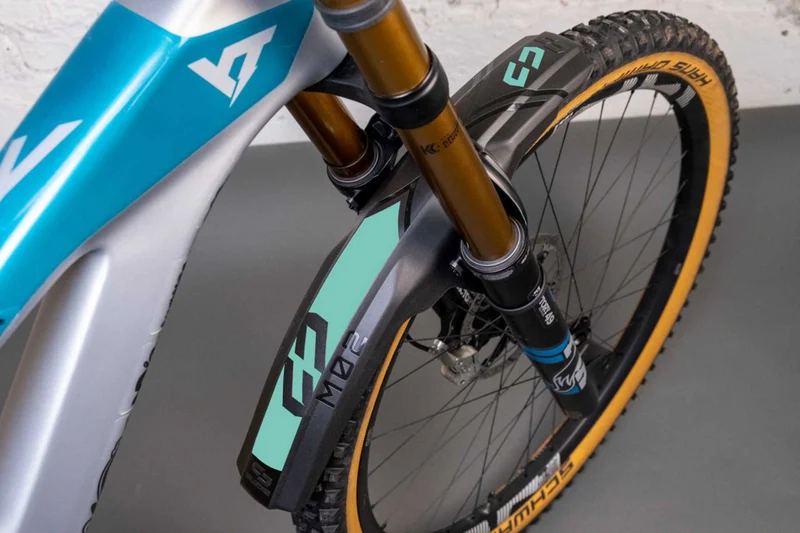 Unleazhed M02 Mudguard Big Decal Logo Skin unsplash 1 pcs 4 formcut turquoise