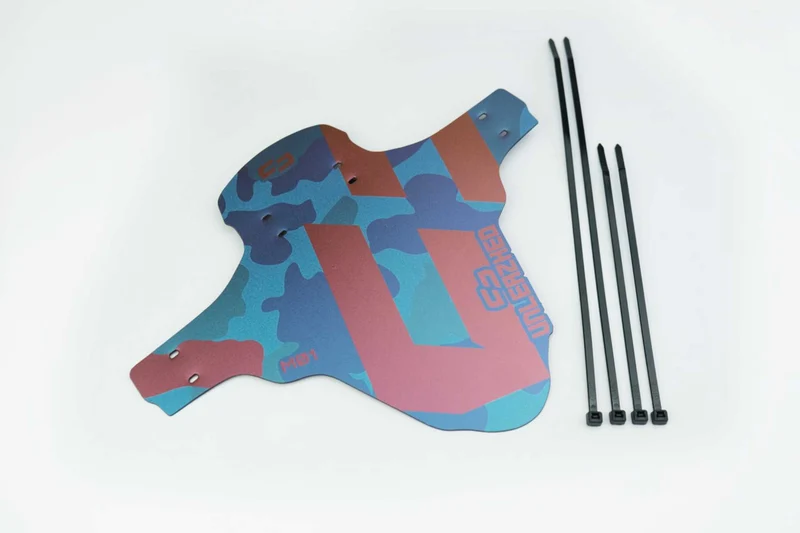 Unleazhed M01 Mudguard unsplash 1 pcs, 4 cable ties flip flop camo
