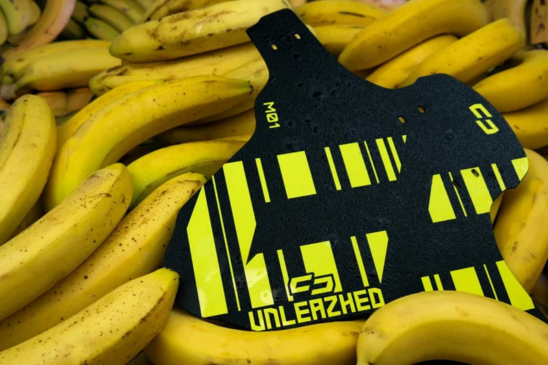 Unleazhed M01 Mudguard Logo Skin unsplash 1 pcs, 4 cable ties yellow