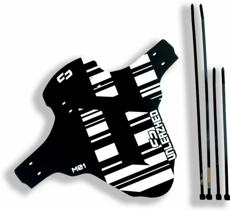 Unleazhed M01 Mudguard Logo Skin unsplash 1 pcs, 4 cable ties white