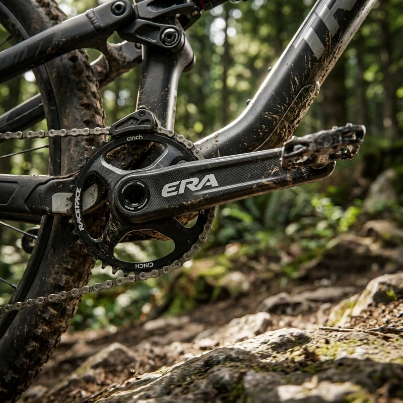 Race Face Era Carbon Kurbel, 160mm, 30mm, schwarz - High-End Carbon-Kurbel für anspruchsvolle Biker