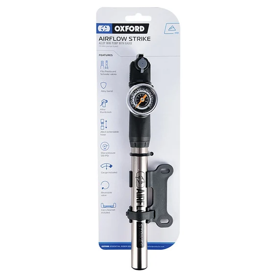 Oxford Airflow Strik Alloy Minipumpe Grau