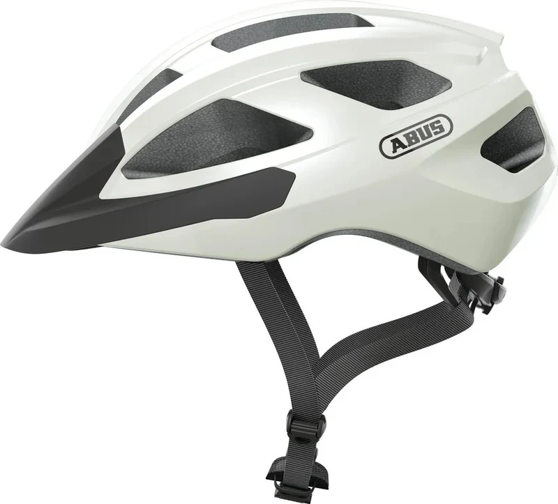 Abus Macator Rennradhelm Pearl White