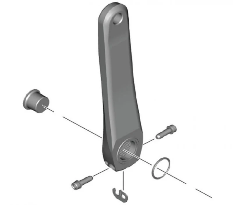 SHIMANO Kurbelarm links FC-R7100 160mm - präziser Ersatz für 105-Antriebe