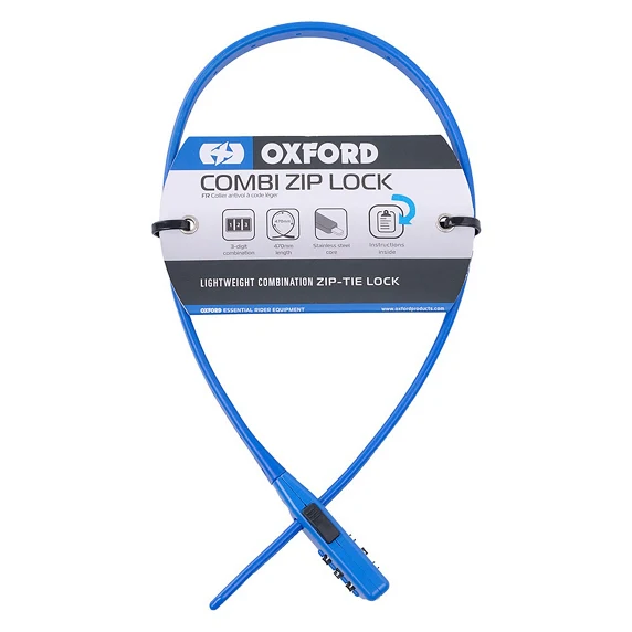 Kabelschloss Oxford Combi Zip Blau