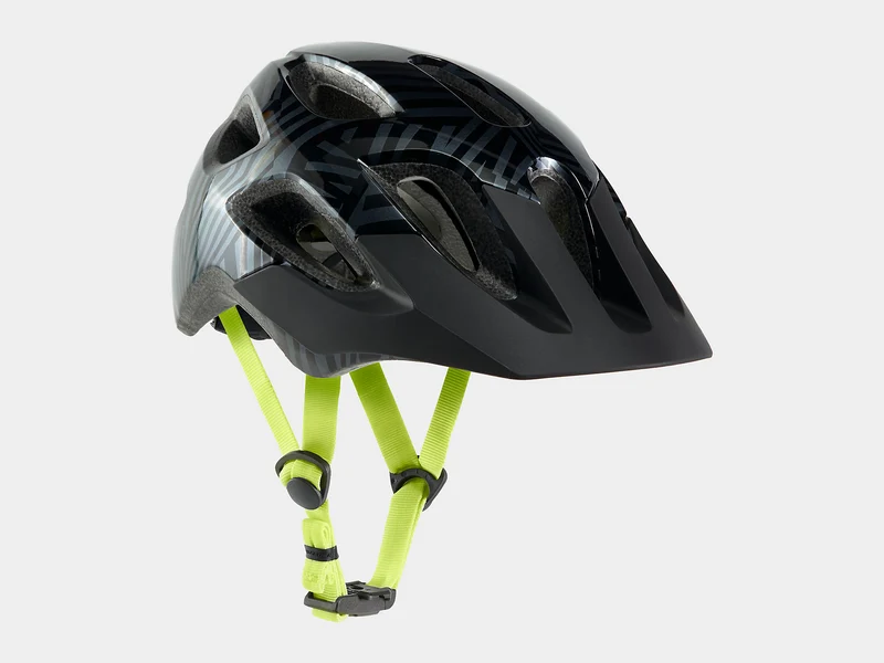 Bontrager Tyro Kinder-Helm black/radioactive yellow 48-52 cm