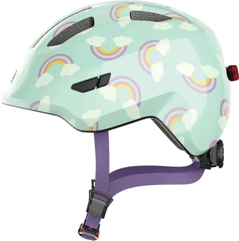 Abus Smiley 3.0 LED Kinderhelm Blue Rainbow