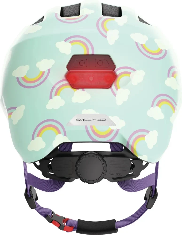 Abus Smiley 3.0 LED Kinderhelm Blue Rainbow