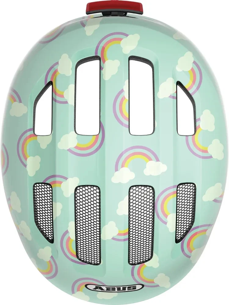 Abus Smiley 3.0 LED Kinderhelm Blue Rainbow