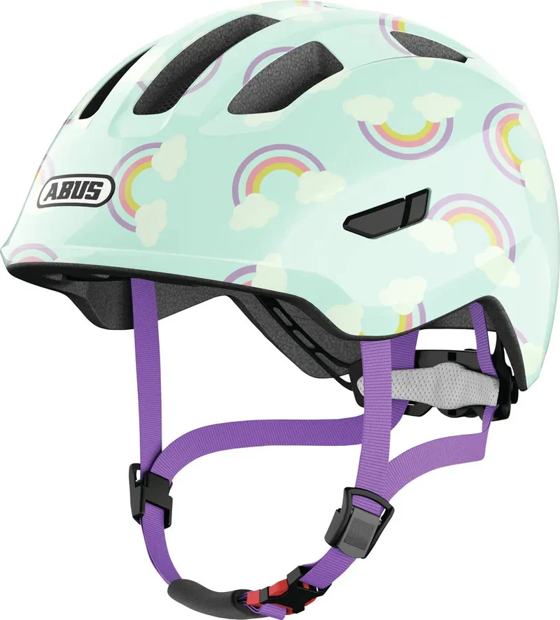 Abus Smiley 3.0 LED Kinderhelm Blue Rainbow