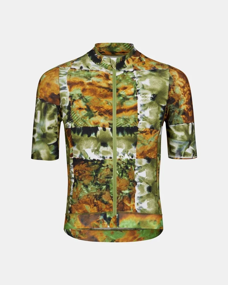 Pas Normal Studios Essential Kurzarm Trikot Herren Kaleidoskop Grün