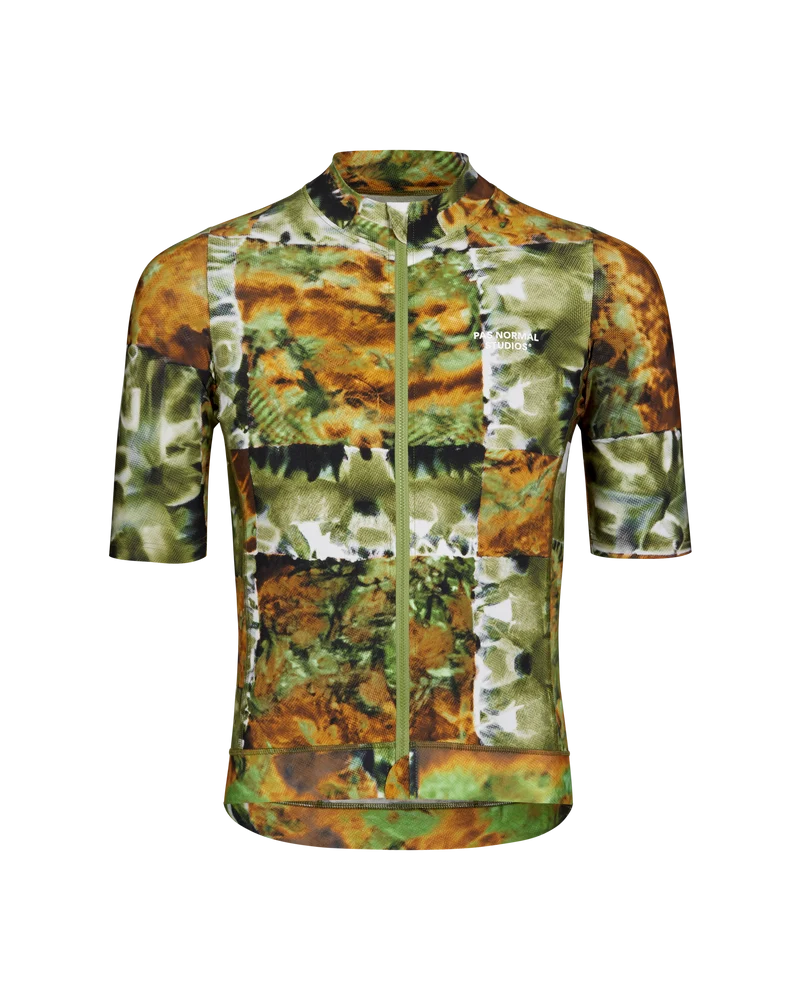 Pas Normal Studios Essential Kurzarm Trikot Herren Kaleidoskop Grün
