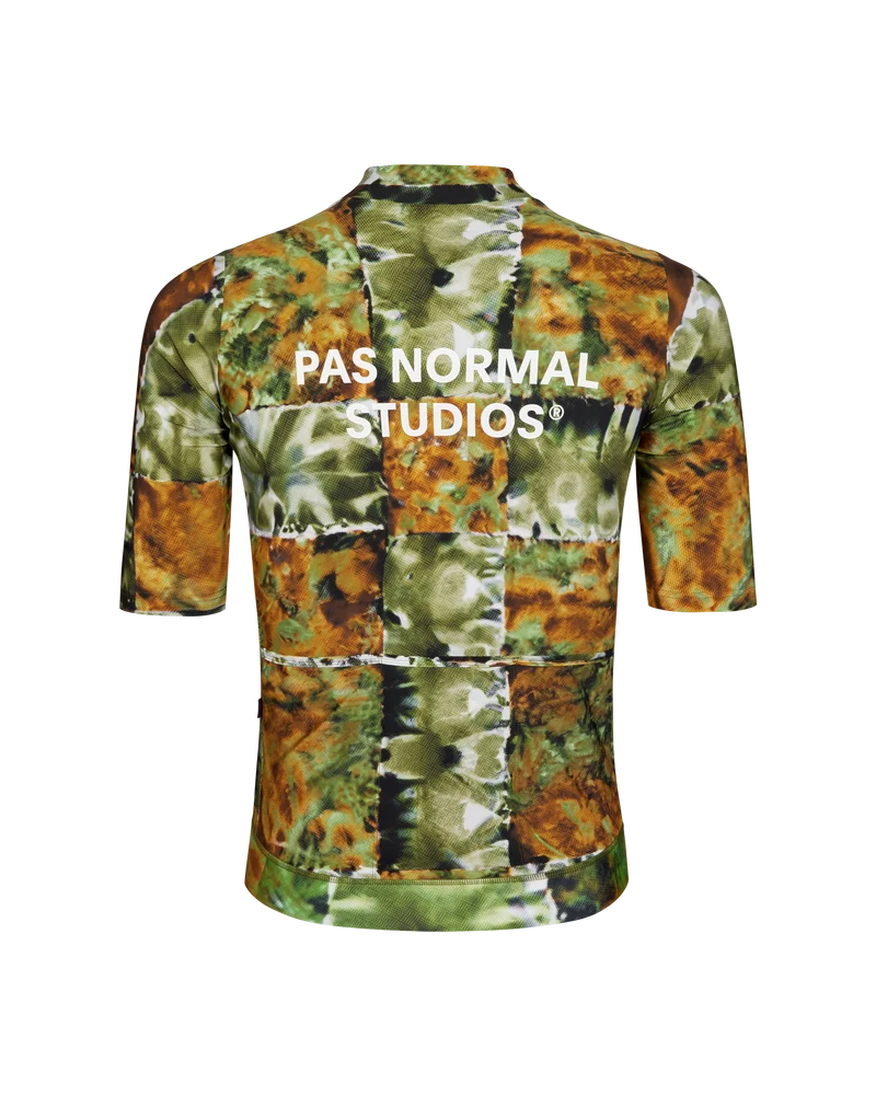 Pas Normal Studios Essential Kurzarm Trikot Herren Kaleidoskop Grün