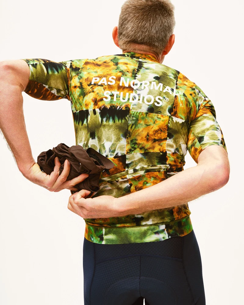 Pas Normal Studios Essential Kurzarm Trikot Herren Kaleidoskop Grün