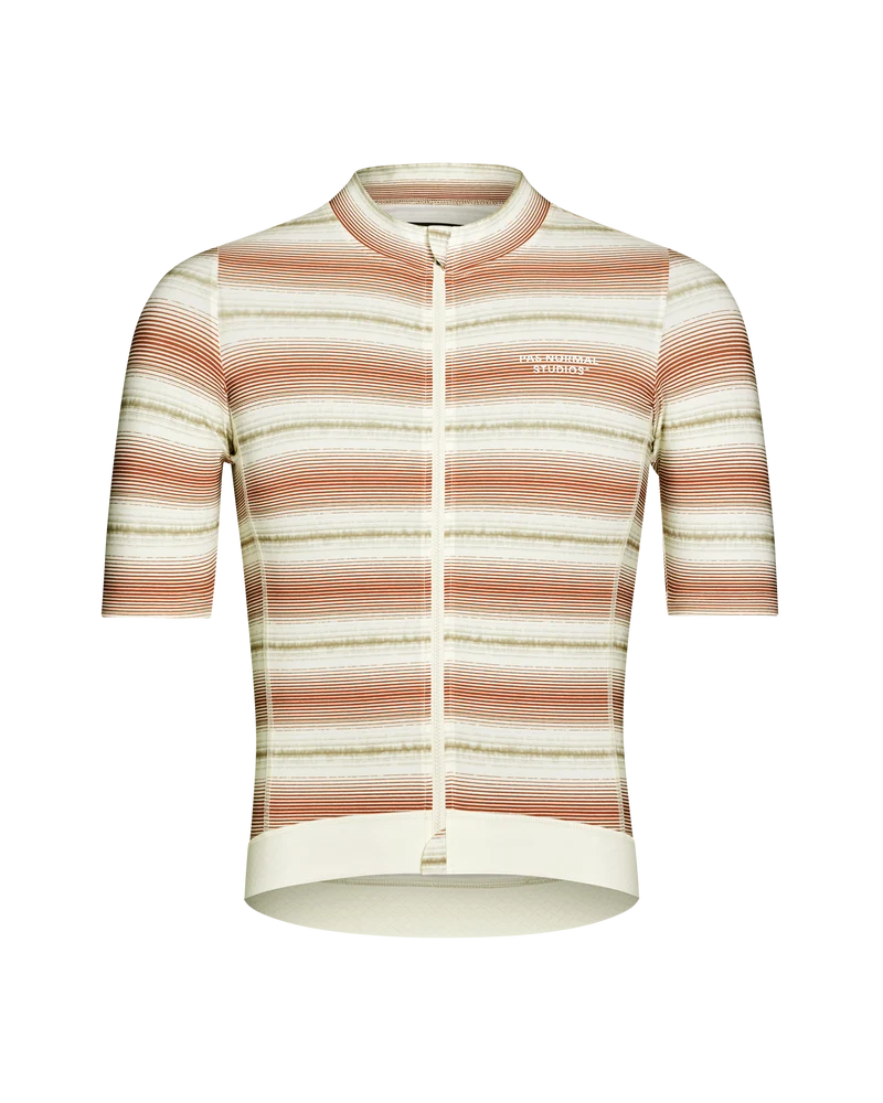 Pas Normal Studios Essential Kurzarm Trikot Herren Off White Streifen