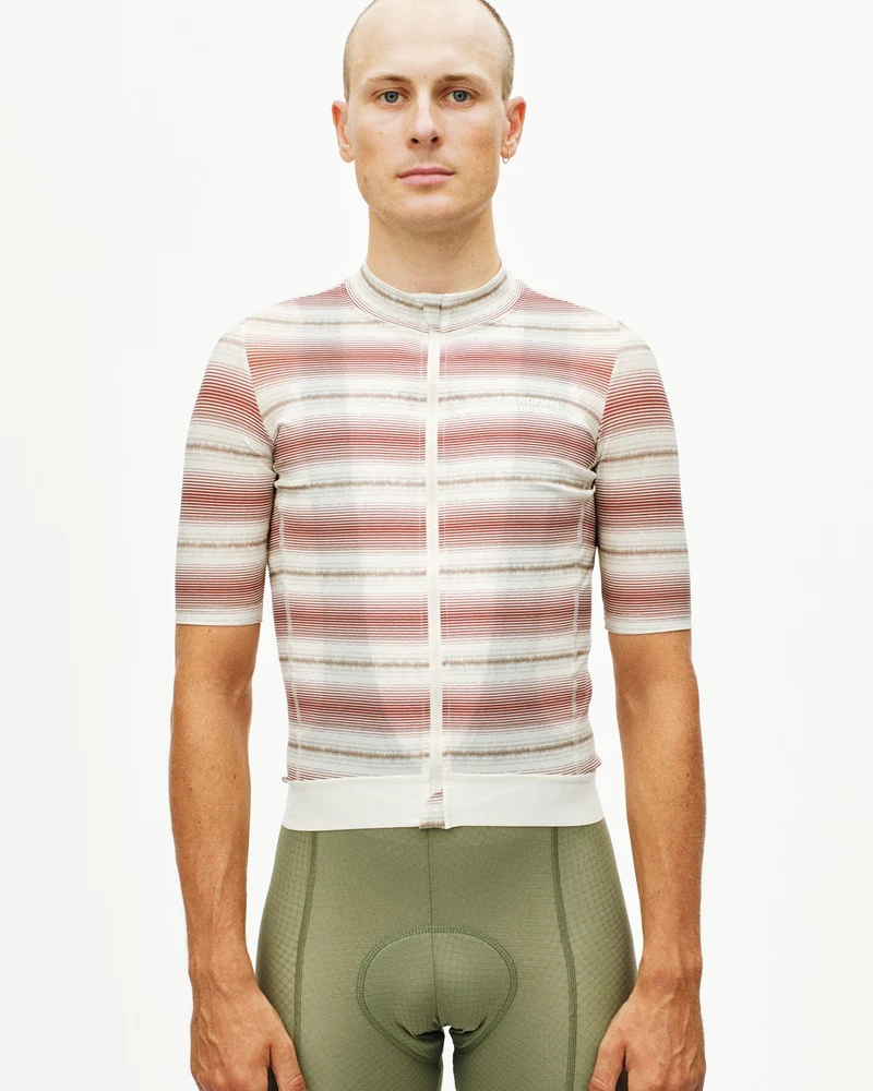 Pas Normal Studios Essential Kurzarm Trikot Herren Off White Streifen