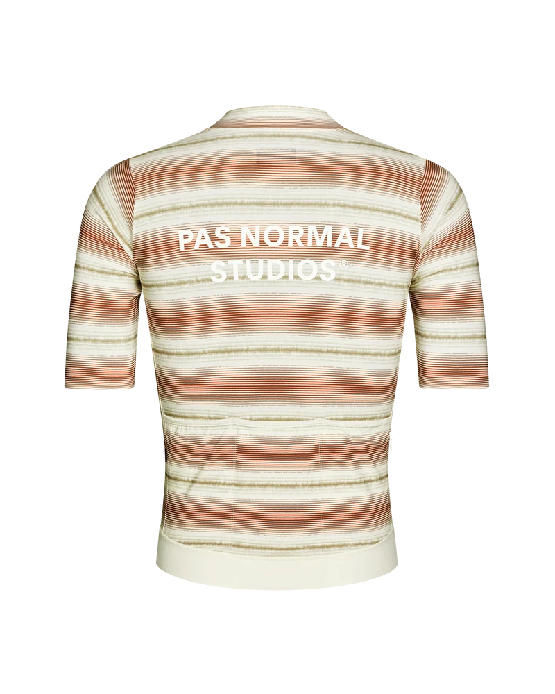 Pas Normal Studios Essential Kurzarm Trikot Herren Off White Streifen