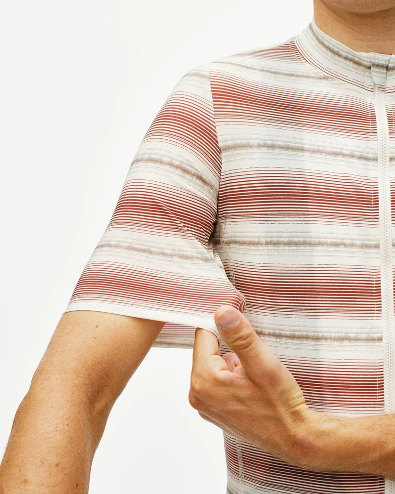 Pas Normal Studios Essential Kurzarm Trikot Herren Off White Streifen