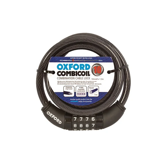 Kabelschloss OXC CombiCoil10 10x1500mm Schwarz