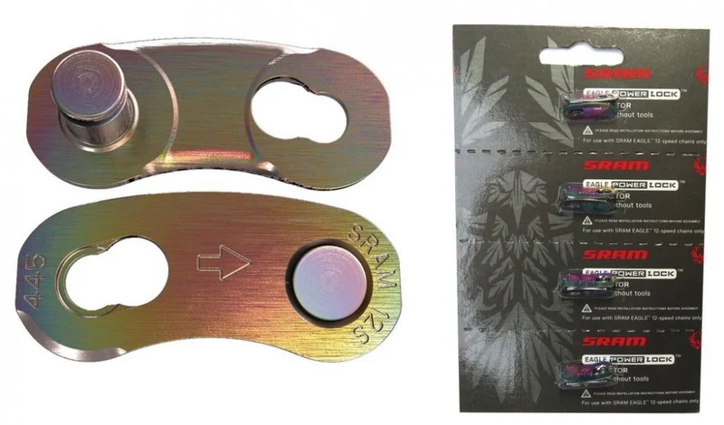 SRAM PowerLock Eagle 12-fach Kettenverschluss rainbow, 4er Pack - Werkzeuglose Kettenmontage