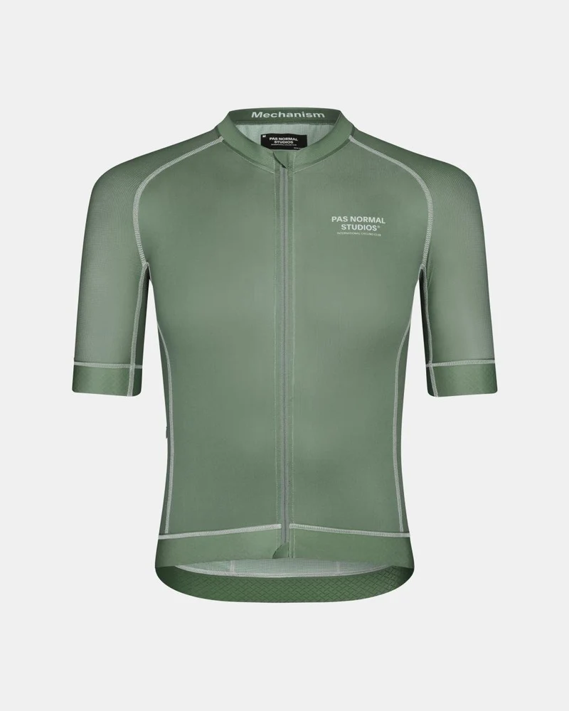 Pas Normal Studios Mechanism Kurzarm Trikot Herren Khaki Grün
