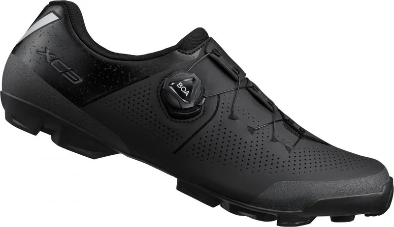 SHIMANO Fahrradschuhe XC302 Herren/Damen MTB SPD Typ Fahrradschuhe - Größe 50, Schwarz