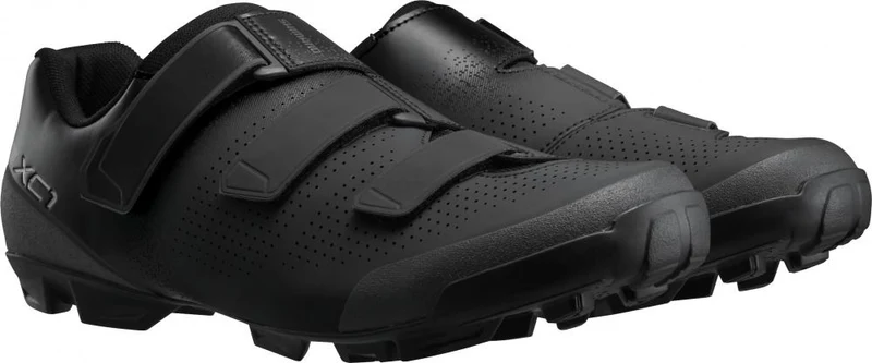 SHIMANO Fahrradschuhe XC102 Herren/Damen MTB SPD Größe 40 Schwarz - XC MTB Schuh mit Klettverschluss
