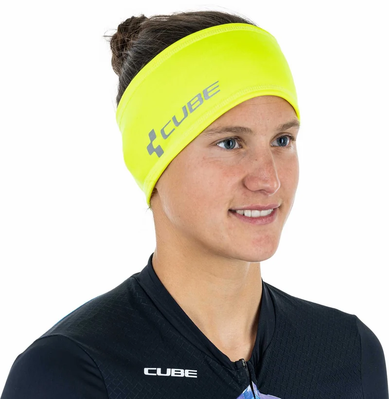 Cube Funktionsstirnband Race Be Warm Safety neon yellow