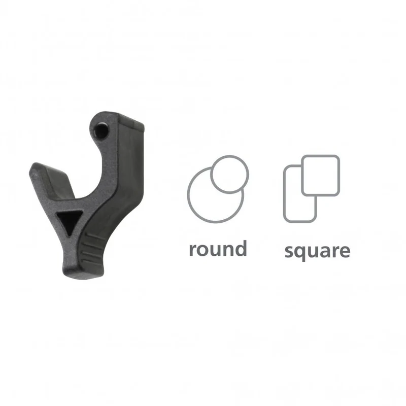KLICKfix Riegel Oversize Ø 1520 mm für UniKlip 2/KorbKlip 2  Paarweise, schwarz, passend für dicke oder unrunde Gepäckträgerstreben, Maße: 2 x 3,5 x 5,5 cm.