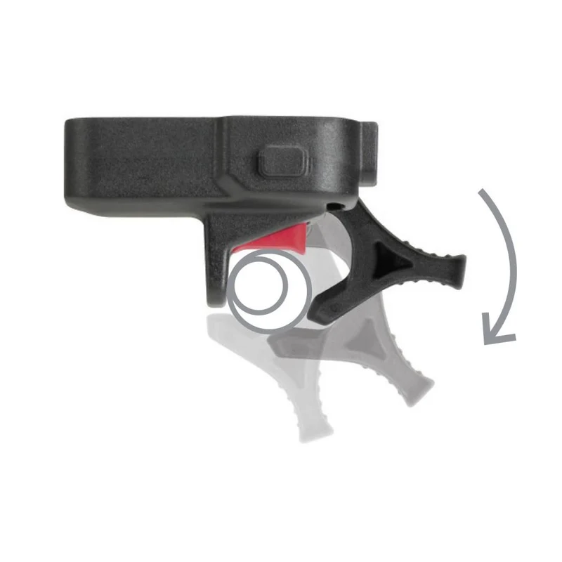 KLICKfix Riegel Oversize Ø 1520 mm für UniKlip 2/KorbKlip 2  Paarweise, schwarz, passend für dicke oder unrunde Gepäckträgerstreben, Maße: 2 x 3,5 x 5,5 cm.