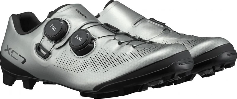 SHIMANO Fahrradschuhe XC703 Herren/Damen MTB SPD Fahrradschuhe Größe 45 breit, Silber
