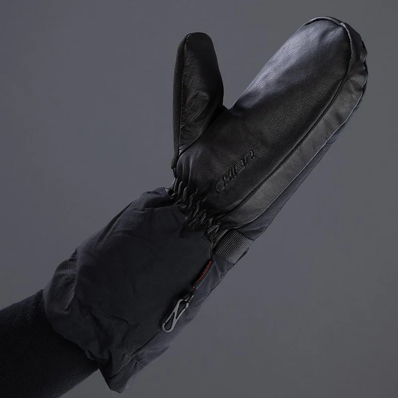 CHIBA Thermo Mitten - wasserdichte Winter-Fahrradhandschuhe schwarz, Größe 6,5