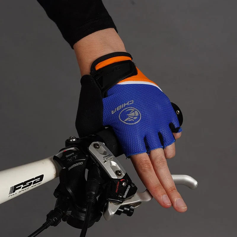 CHIBA Youth - Radhandschuhe XS royal, atmungsaktiv mit leichter Polsterung