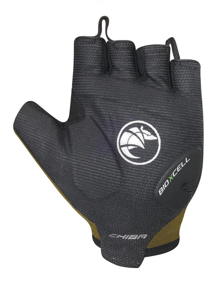 CHIBA BioXCell Road - Radhandschuhe kurz, XS, olive, 73 g, Gelpolster & Belüftung