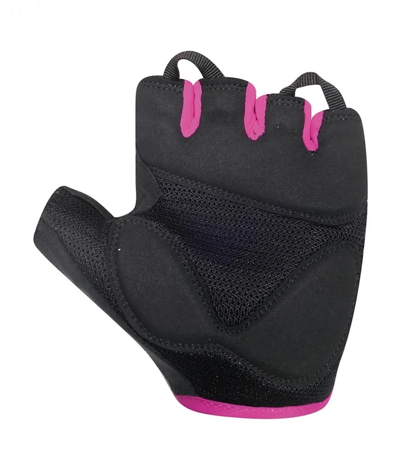 CHIBA Lady Gel - Damen Radhandschuhe schwarz/pink, Gelpolsterung, Größe M