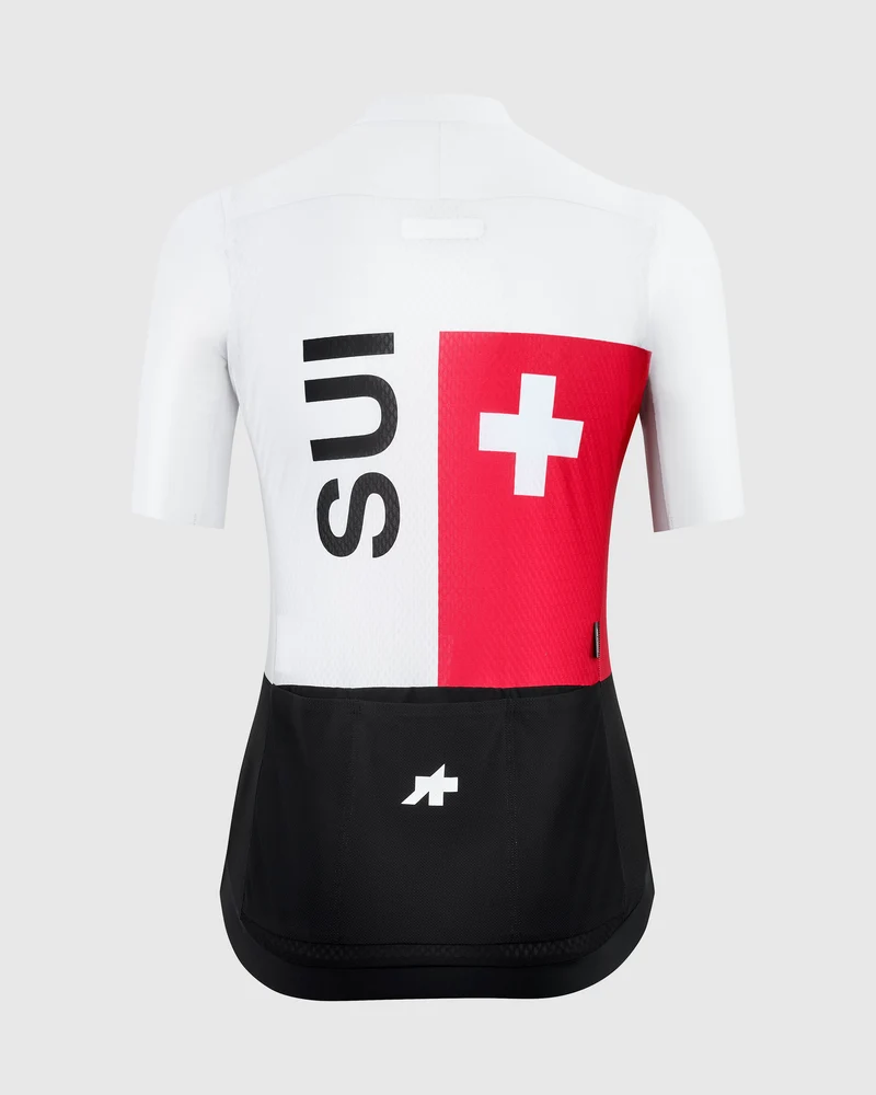Assos UMA S11 EVO Swiss Cycling Replica Kurzarmtrikot Damen White Series