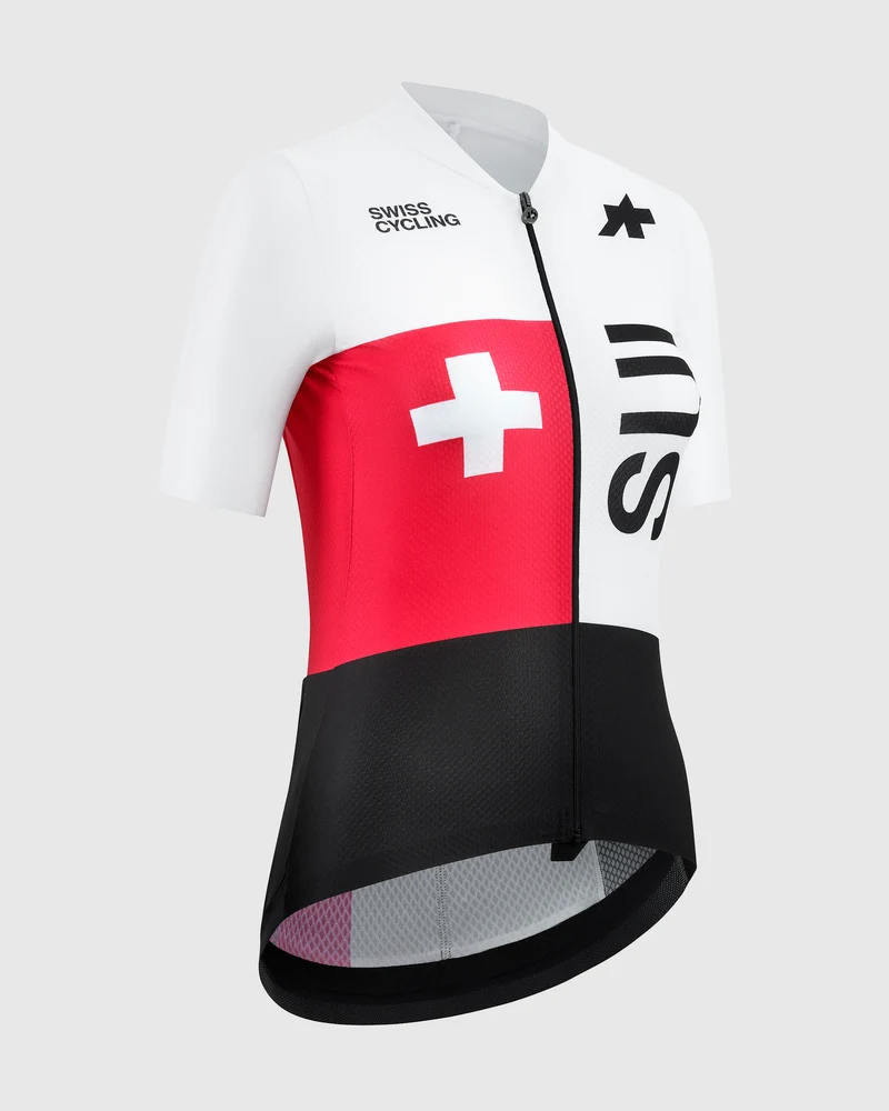 Assos UMA S11 EVO Swiss Cycling Replica Kurzarmtrikot Damen White Series