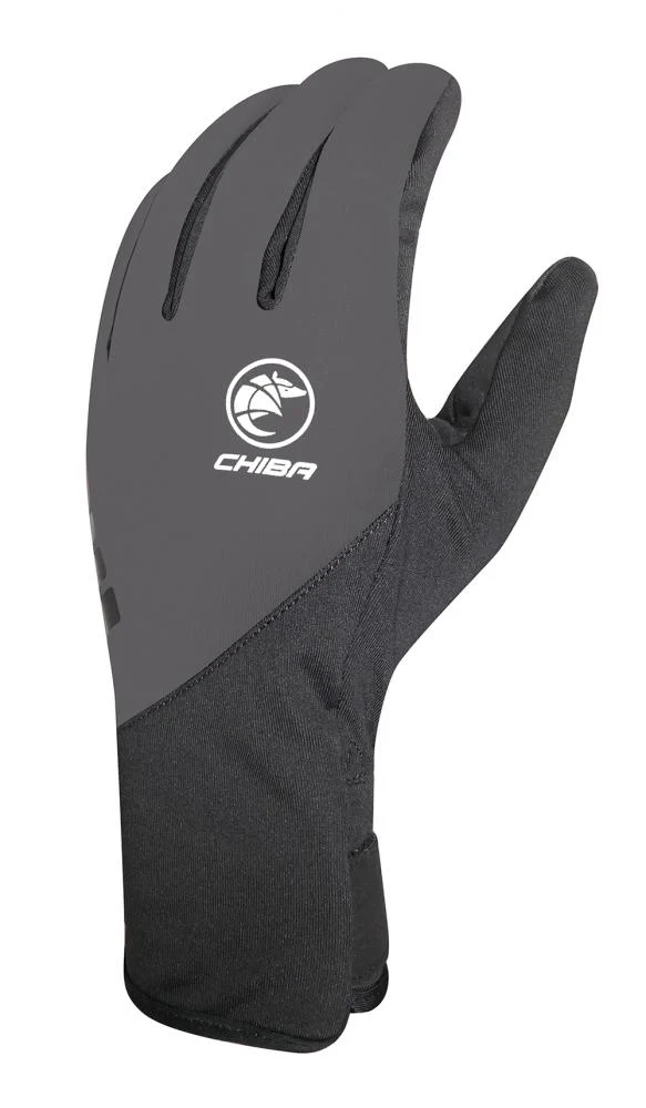 CHIBA Softshell Light - Radhandschuhe L dunkelgrau, winddicht & touchfähig